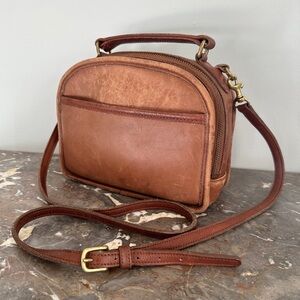 Vintage Coach 9991 Lunch Box Zip Purse Bag in British Tan RARE Made in USA 90’s